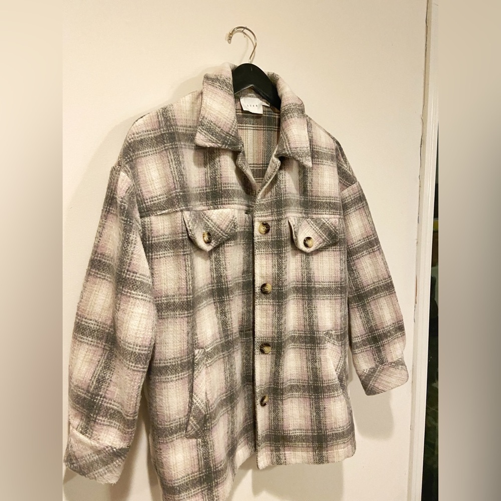 Plaid shirt jacket